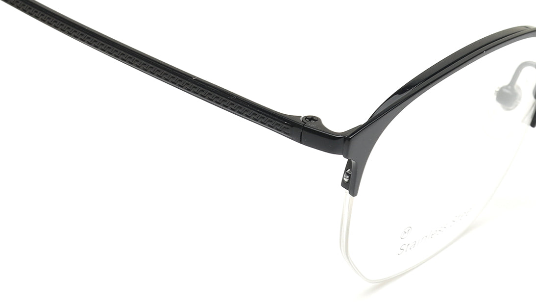 Black Semi-Rimmed Unisex Eyeglasses (TC1092UHM1MBLV|51)