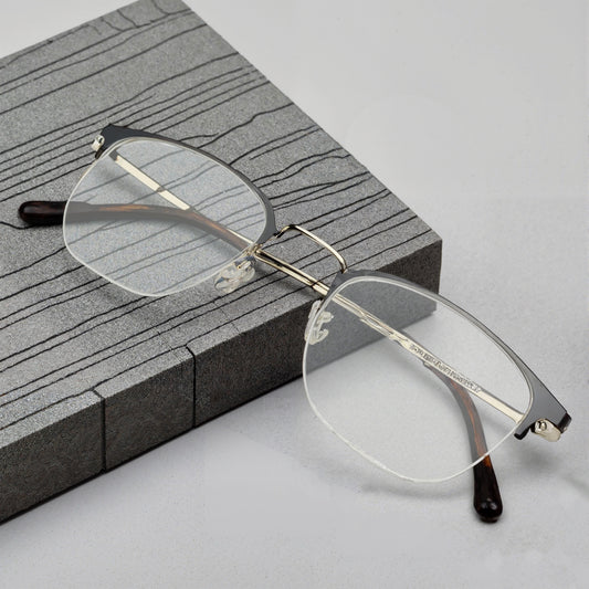 Black Semi-Rimmed Unisex Eyeglasses (TC1092UHM2MDGV|51)