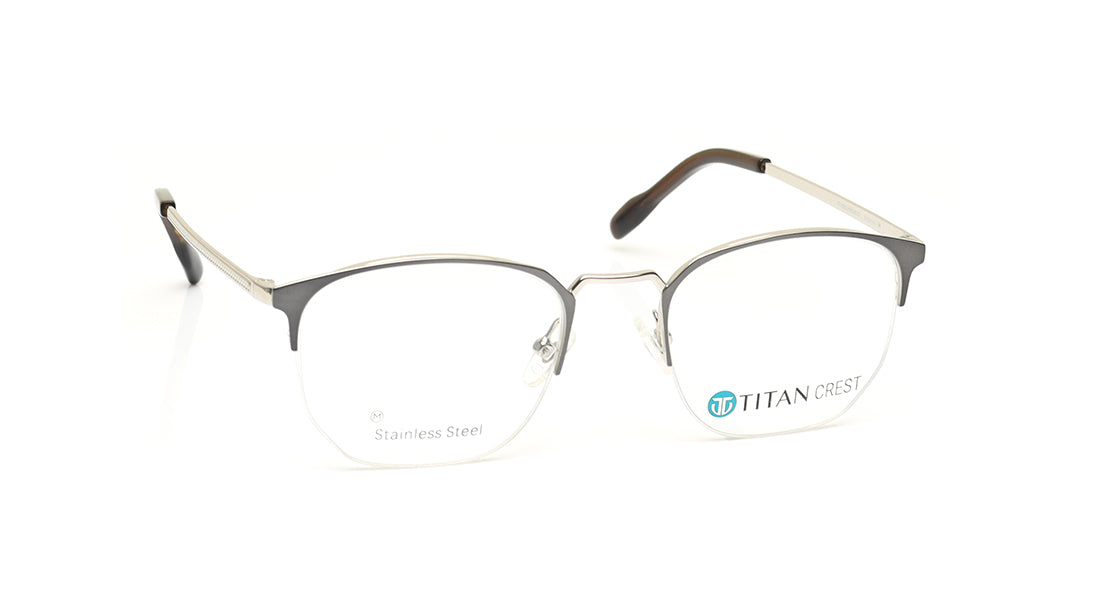 Black Semi-Rimmed Unisex Eyeglasses (TC1092UHM2MDGV|51)