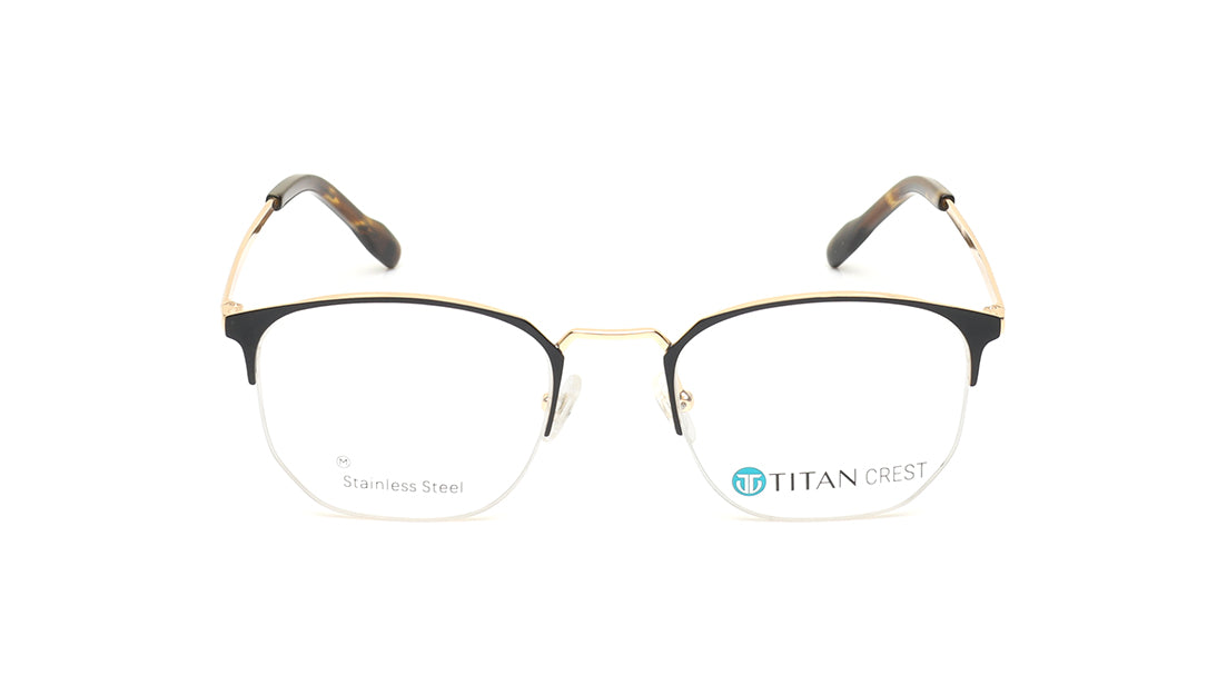 Black Semi-Rimmed Unisex Eyeglasses (TC1092UHM3MBKV|51)