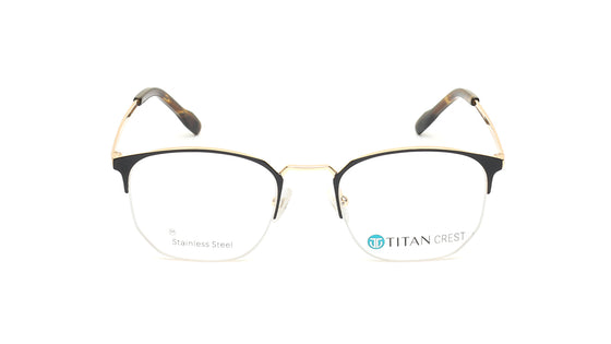 Black Semi-Rimmed Unisex Eyeglasses (TC1092UHM3MBKV|51)