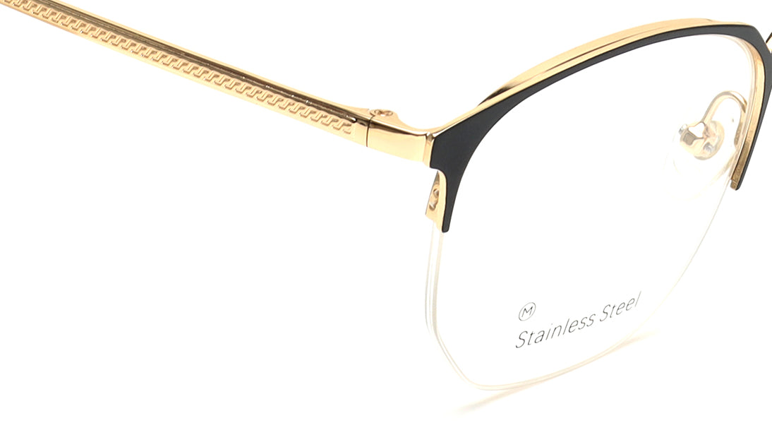 Black Semi-Rimmed Unisex Eyeglasses (TC1092UHM3MBKV|51)