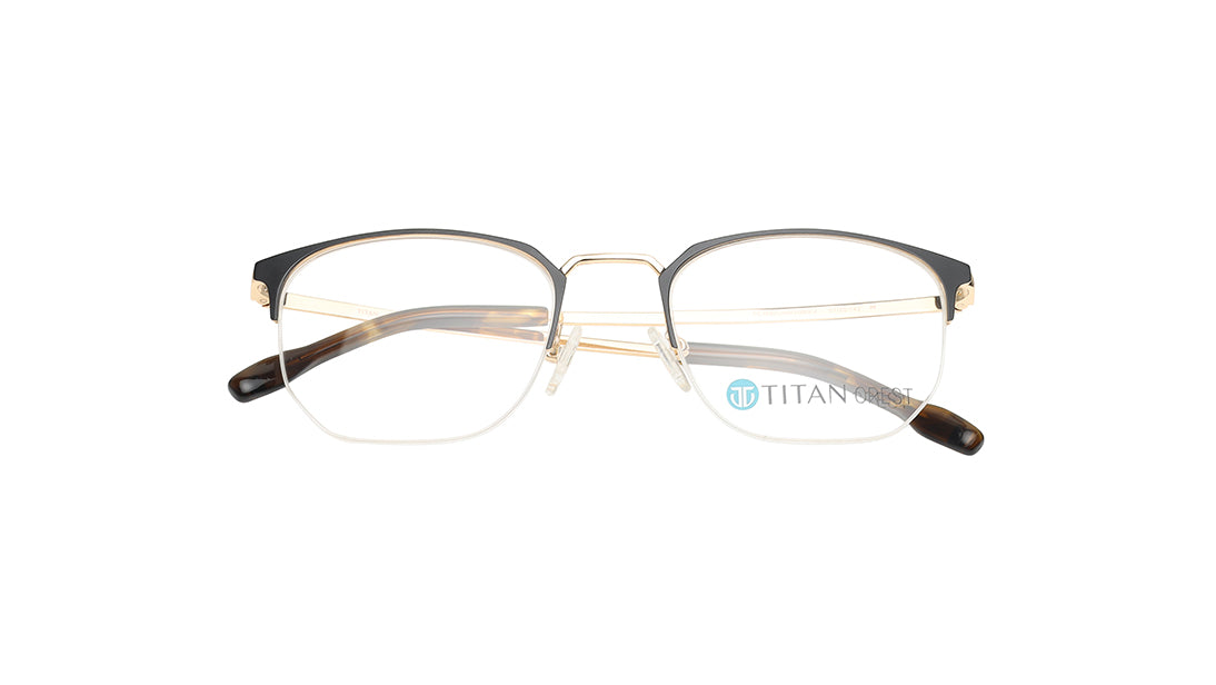 Black Semi-Rimmed Unisex Eyeglasses (TC1092UHM3MBKV|51)