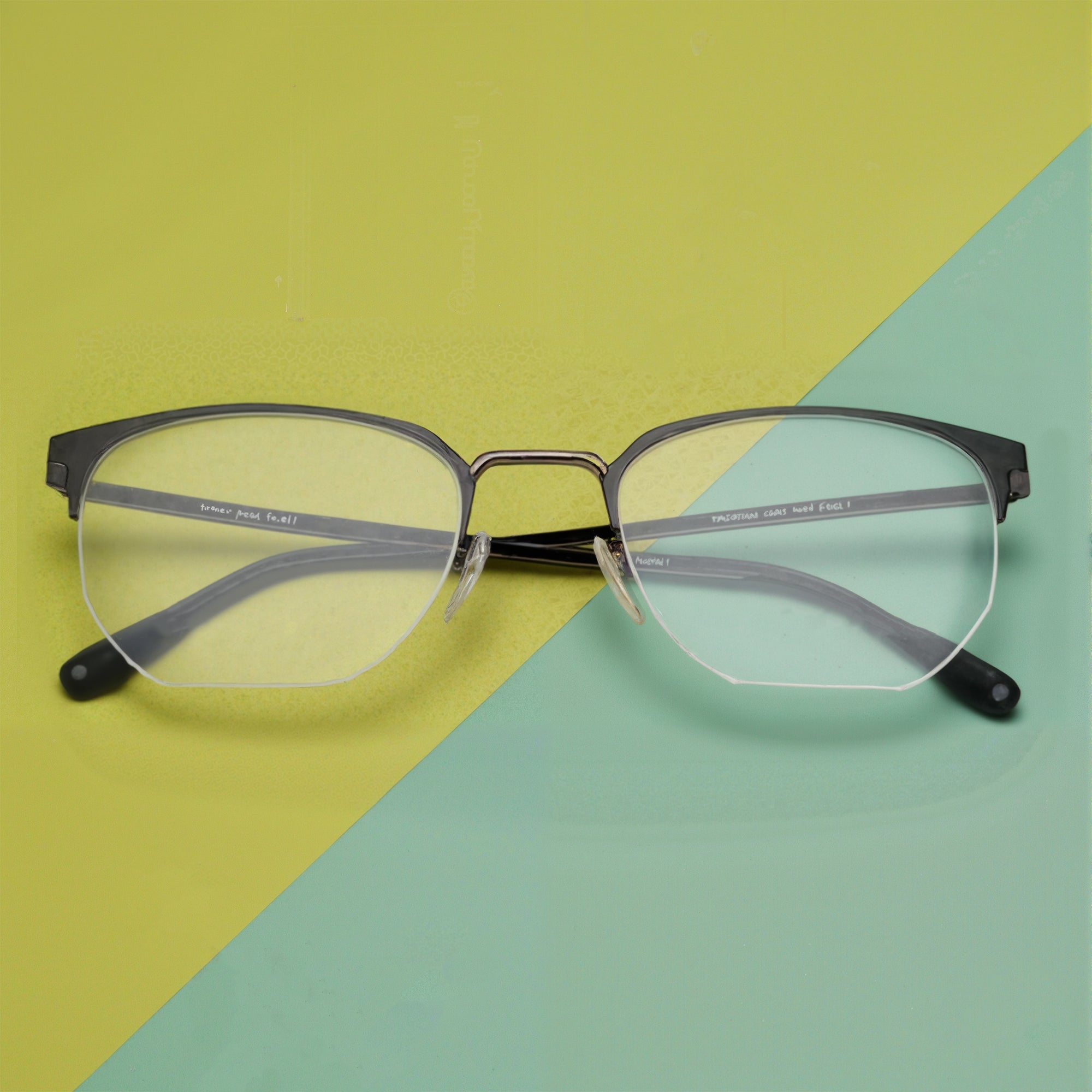 Black Semi-Rimmed Unisex Eyeglasses (TC1092UHM4MBRV|51)