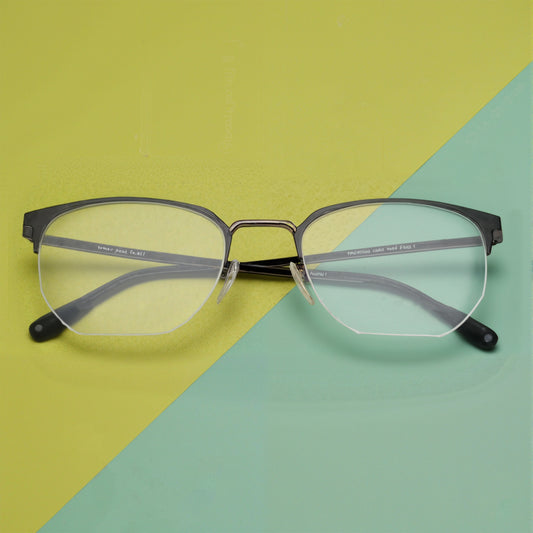 Black Semi-Rimmed Unisex Eyeglasses (TC1092UHM4MBRV|51)