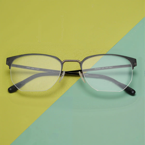 Black Semi-Rimmed Unisex Eyeglasses (TC1092UHM4MBRV|51)