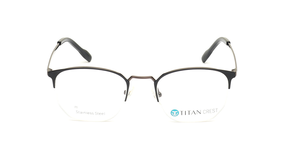 Black Semi-Rimmed Unisex Eyeglasses (TC1092UHM4MBRV|51)