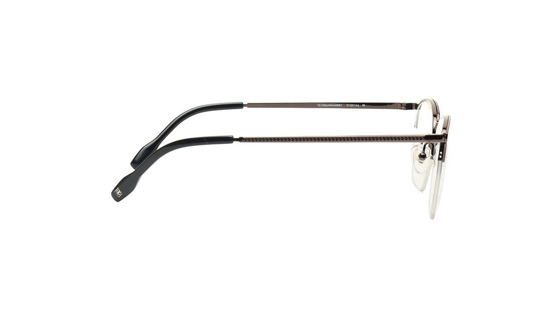 Black Semi-Rimmed Unisex Eyeglasses (TC1092UHM4MBRV|51)