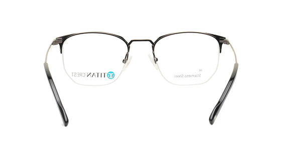 Black Semi-Rimmed Unisex Eyeglasses (TC1092UHM4MBRV|51)