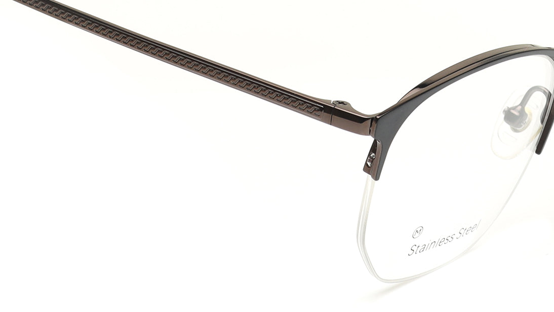 Black Semi-Rimmed Unisex Eyeglasses (TC1092UHM4MBRV|51)