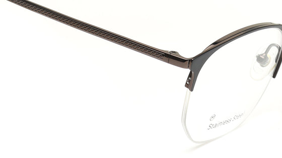 Black Semi-Rimmed Unisex Eyeglasses (TC1092UHM4MBRV|51)