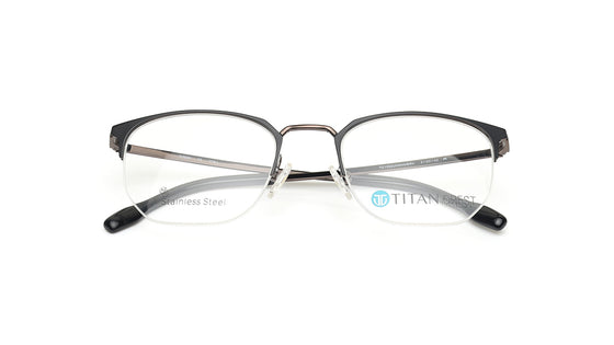 Black Semi-Rimmed Unisex Eyeglasses (TC1092UHM4MBRV|51)