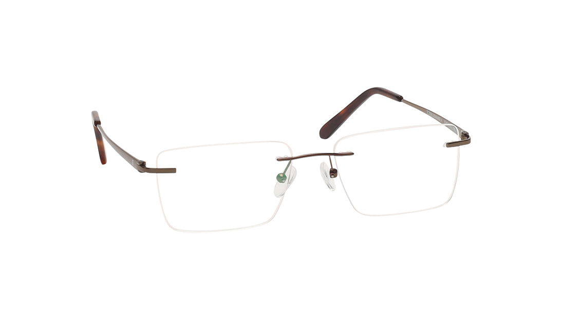 Square Rimless Unisex Eyeglasses (TC1096URM4MBRV|53)