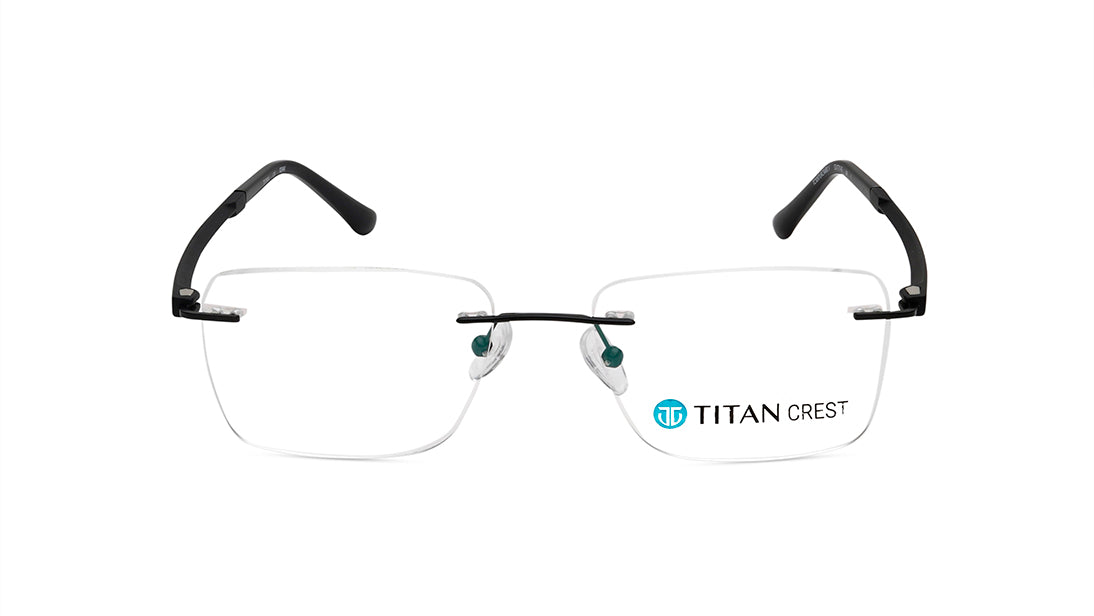 Square Rimless Unisex Eyeglasses (TC1097URC1MBKV|53)