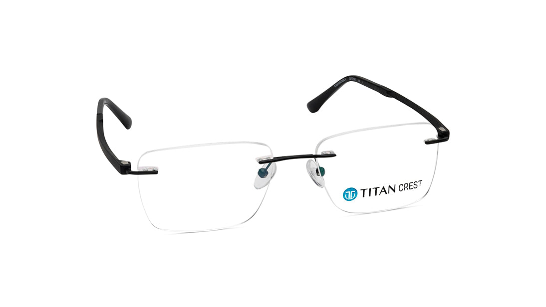 Square Rimless Unisex Eyeglasses (TC1097URC1MBKV|53)
