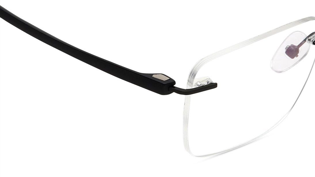 Square Rimless Unisex Eyeglasses (TC1097URC1MBKV|53)