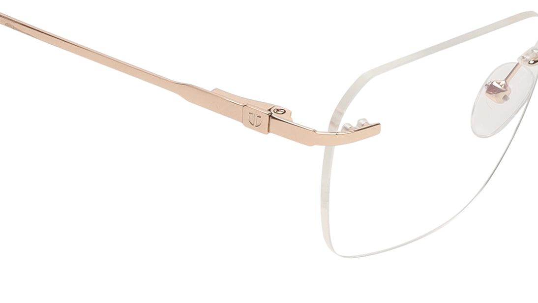 Square Rimless Unisex Eyeglasses (TC1099URM1MRGV|53)