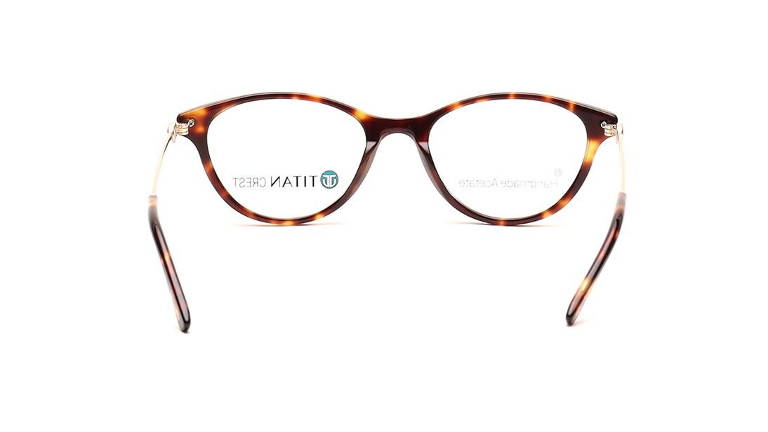 Brown CatEye Rimmed Women Eyeglasses (TC1101WFC1MBRV|52)