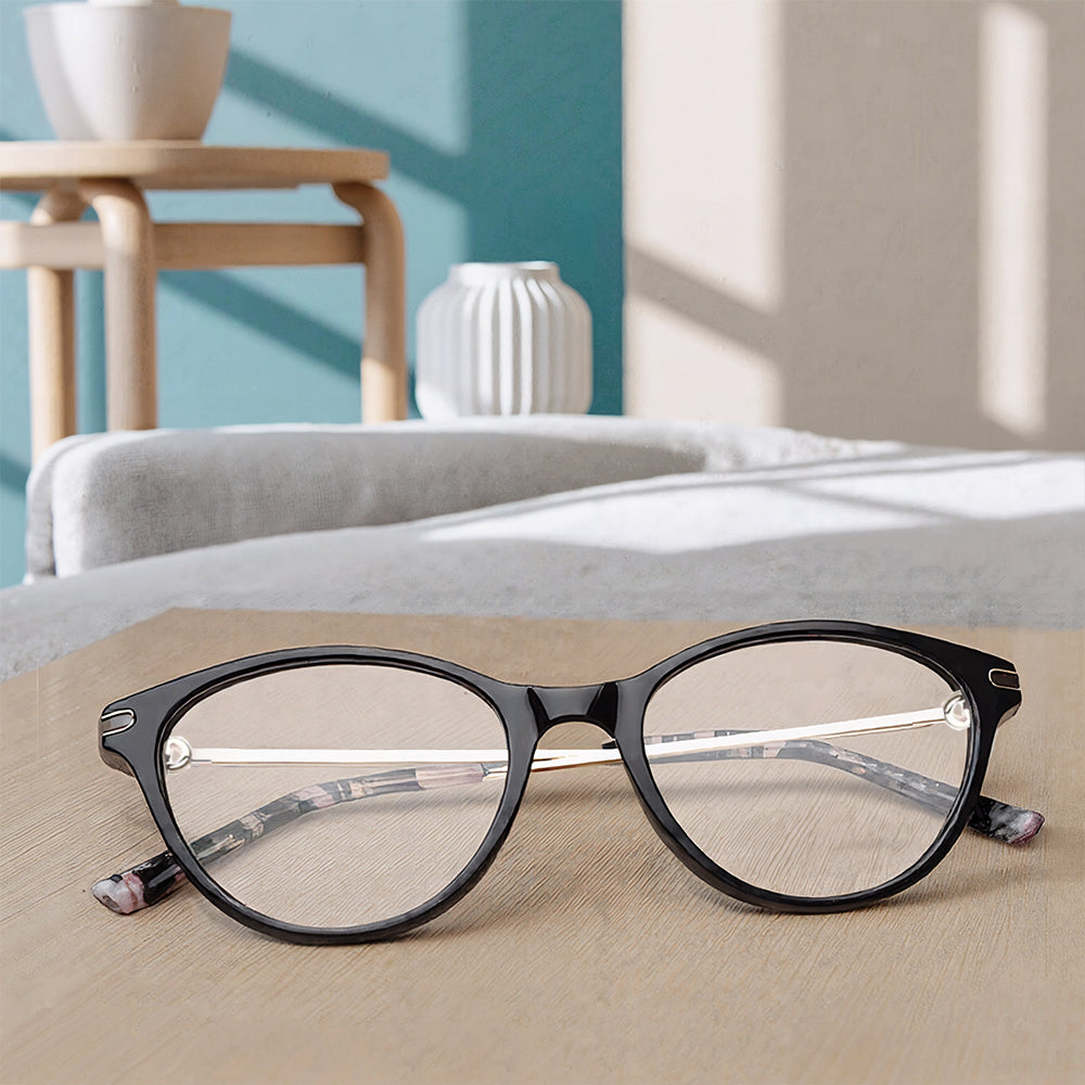 CatEye Rimmed Women Eyeglasses (TC1101WFC3MBKV|52)