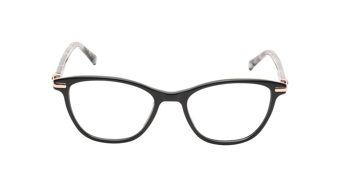 Black CatEye Rimmed Women Eyeglasses (TC1103WFP3MBKV|52)