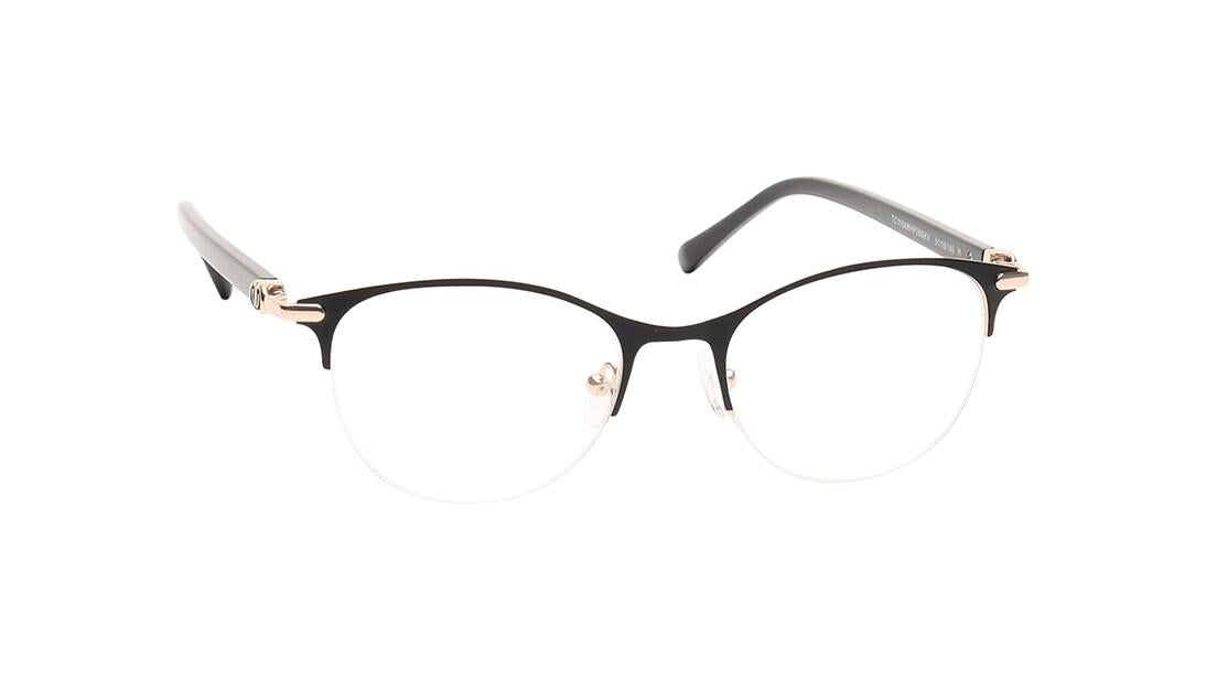 CatEye Semi-Rimmed Women Eyeglasses (TC1104WHP2MBKV|51)