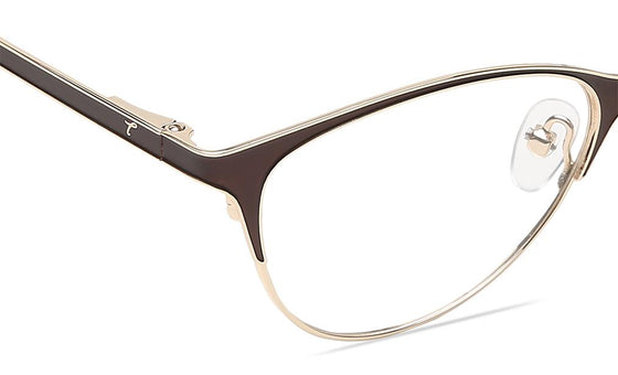 Gold Cateye Rimmed Eyeglasses  (TF1073WFM1|52)