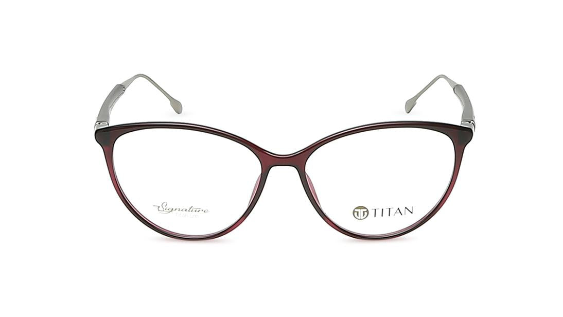 Maroon CatEye Rimmed Eyeglasses(TF1118WFC4V)