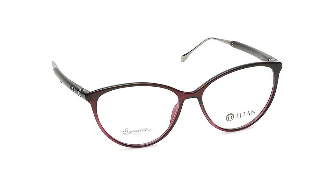 Maroon CatEye Rimmed Eyeglasses(TF1118WFC4V)
