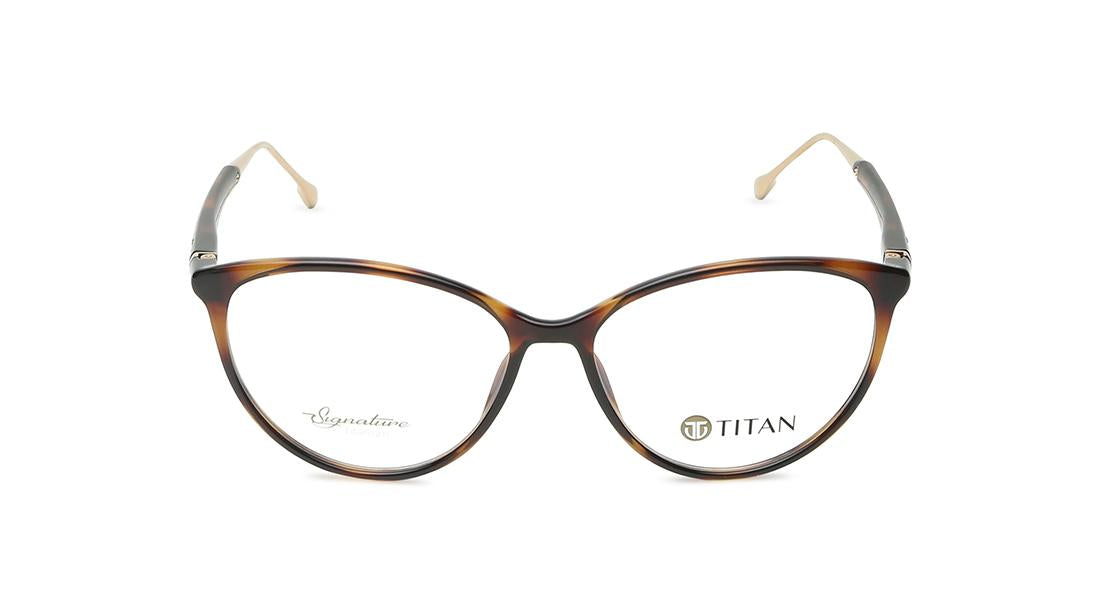 Brown CatEye Women Eyeglasses (TF1118WFC5V|54)