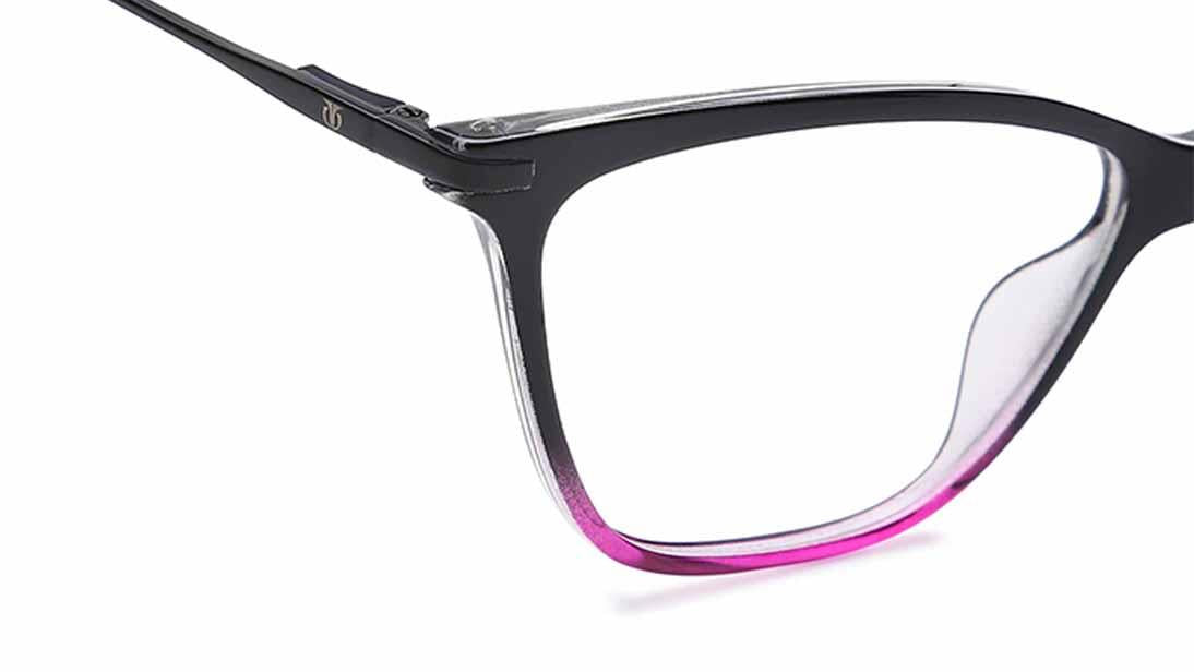 Black Cateye Rimmed Eyeglasses  (TF1134WFC2|54)