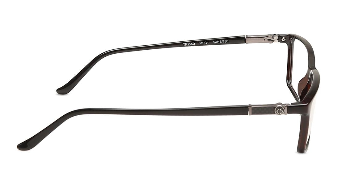 Black Rectangle Rimmed Eyeglasses (TF1150MFC1|54)