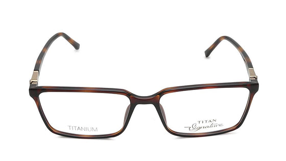 Black Brown Rectangle Rimmed Eyeglasses (TF1150MFC2|54)