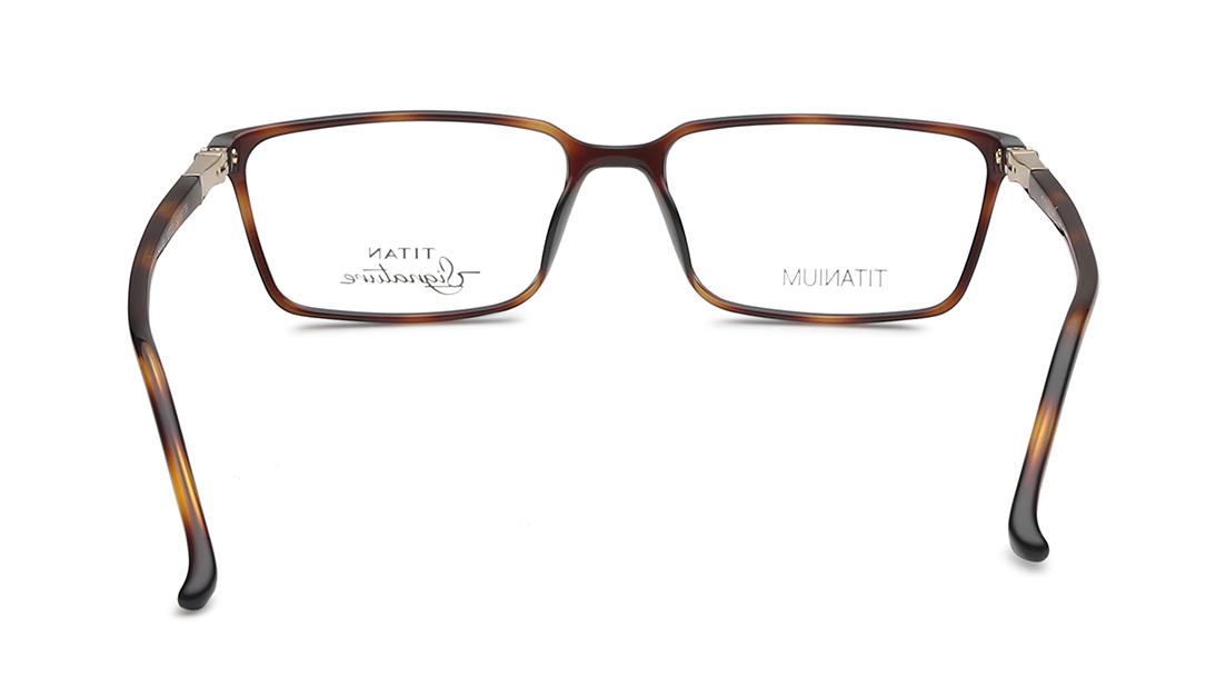 Black Brown Rectangle Rimmed Eyeglasses (TF1150MFC2|54)