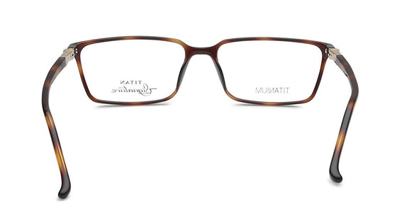 Black Brown Rectangle Rimmed Eyeglasses (TF1150MFC2|54)
