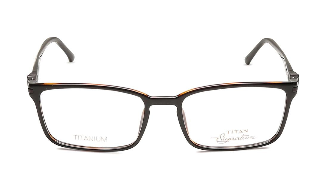 Black Rectangle Rimmed Eyeglasses (TF1151MFC1|54)
