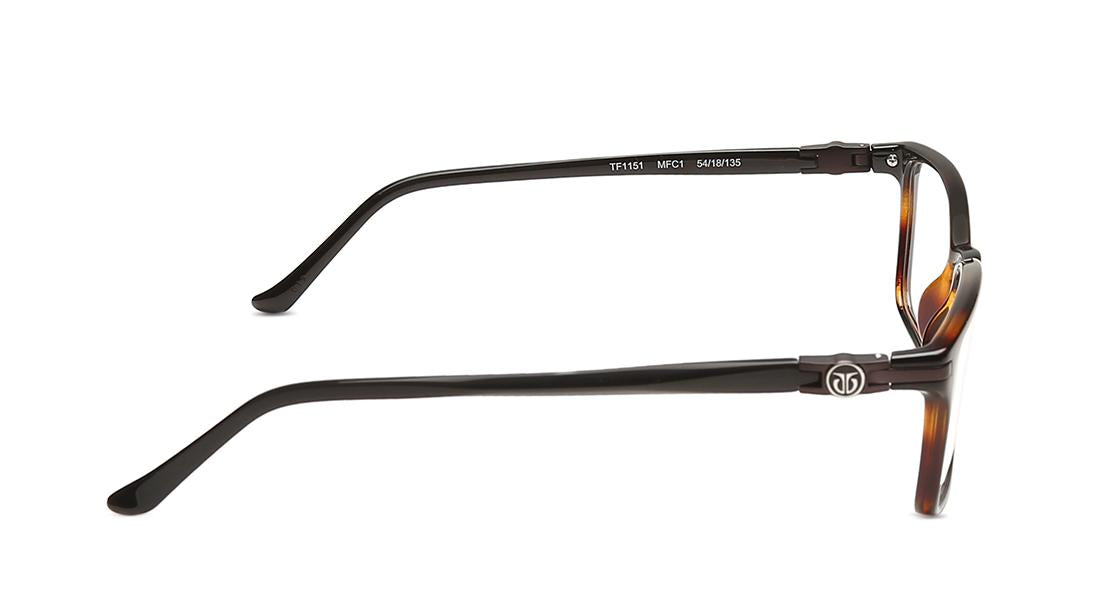 Black Rectangle Rimmed Eyeglasses (TF1151MFC1|54)