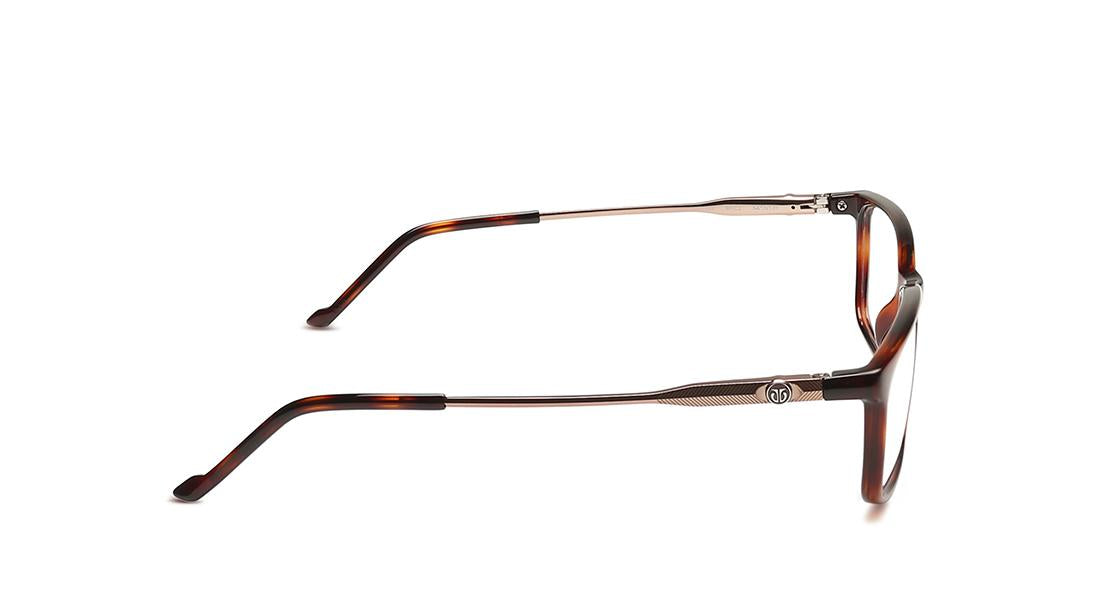 Brown Yellow Rectangle Rimmed Eyeglasses (TF1153MFC2|54)