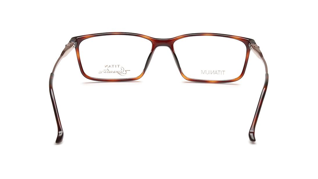 Brown Yellow Rectangle Rimmed Eyeglasses (TF1153MFC2|54)