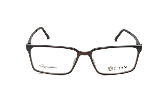 Brown Rectangle Men Eyeglasses (TF1154MFC2V|53)