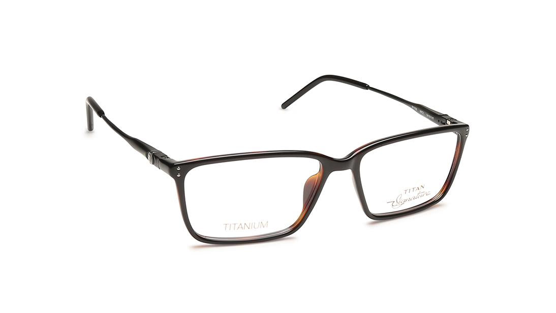 Black Rectangle Rimmed Eyeglasses (TF1155MFC1|54)