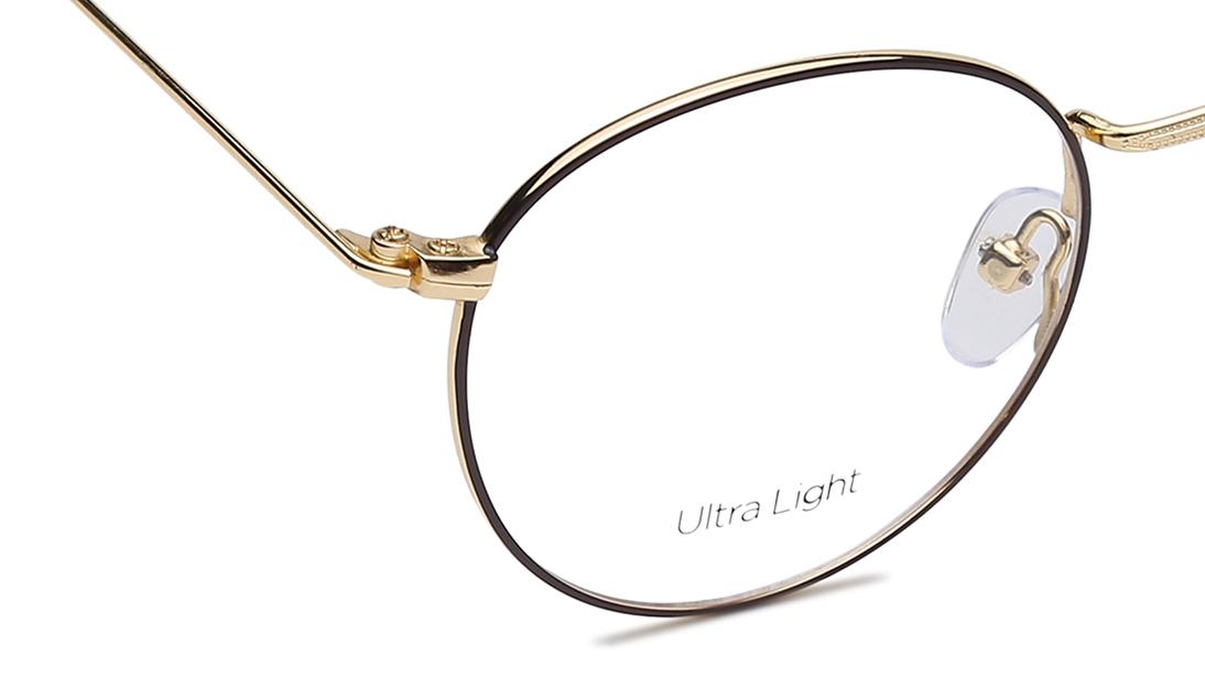 Brown/Gold Wayfarer Rimmed Eyeglasses (TR1251MFM1|54)