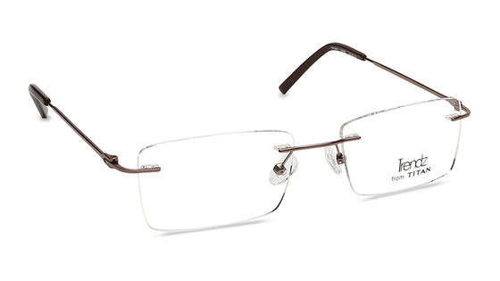 Black Square Rimless Eyeglasses(TR1264MRM2V)