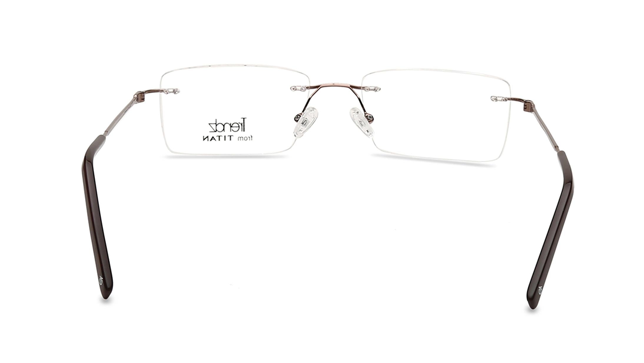 Black Square Rimless Eyeglasses(TR1264MRM2V)
