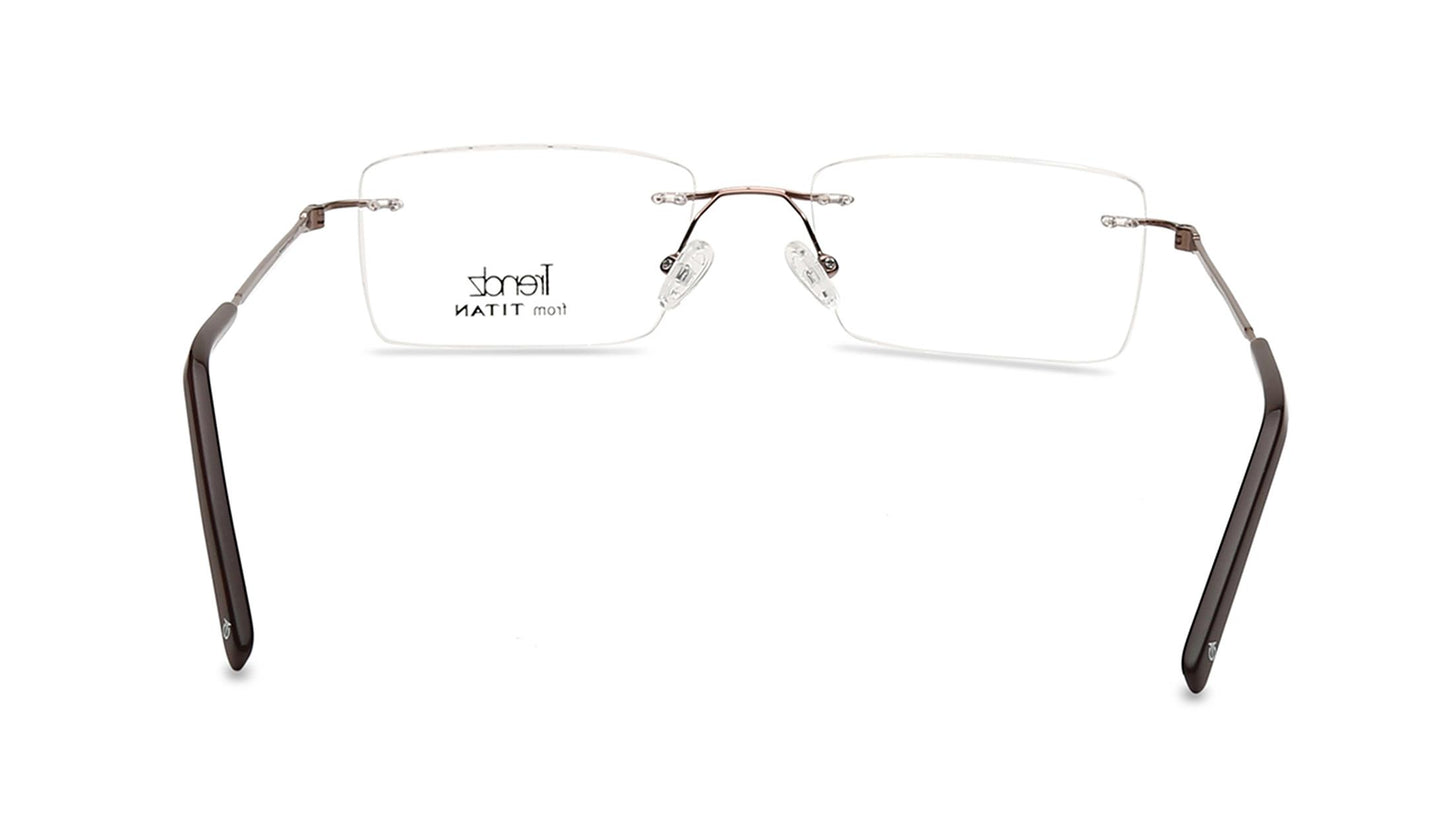 Black Square Rimless Eyeglasses(TR1264MRM2V)
