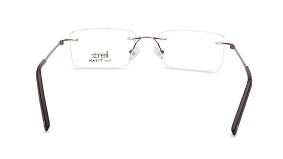 Black Square Rimless Eyeglasses(TR1264MRM2V)
