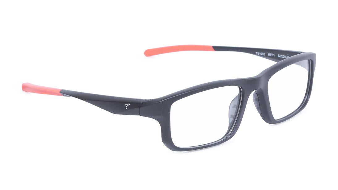 Black Rectangle Rimmed Eyeglasses (TS1002MFP1|52)