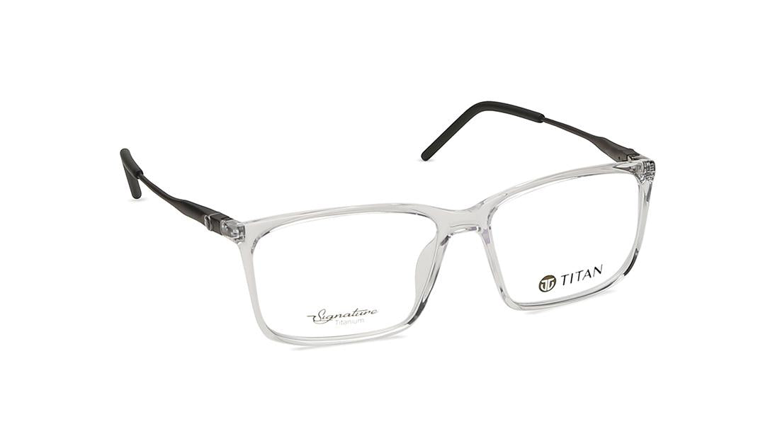 Transparent Rectangle Rimmed Eyeglasses -TS1026MFC3