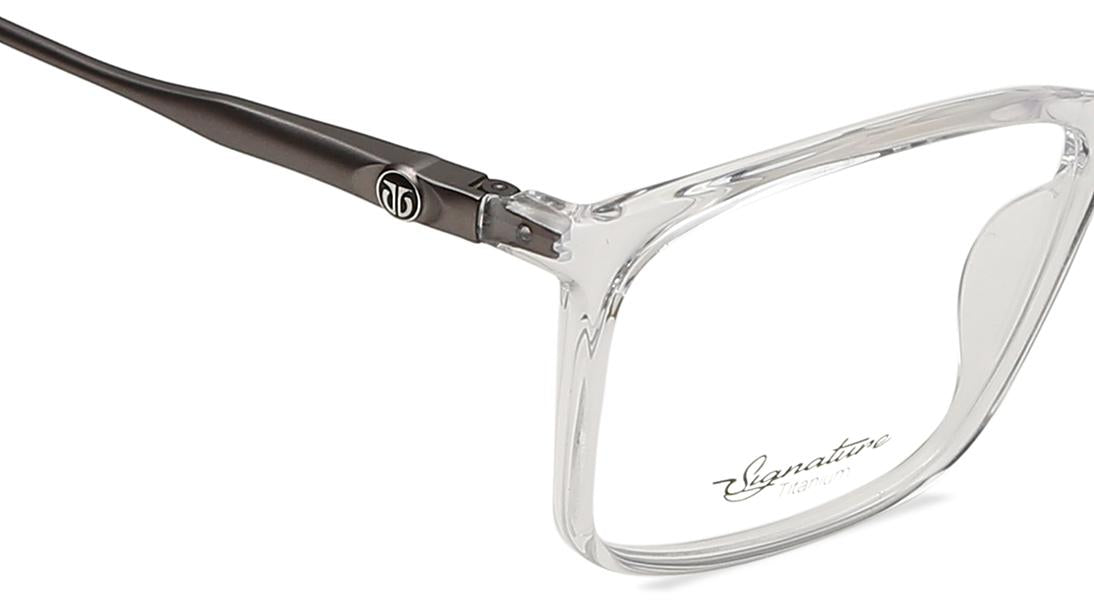Transparent Rectangle Rimmed Eyeglasses -TS1026MFC3