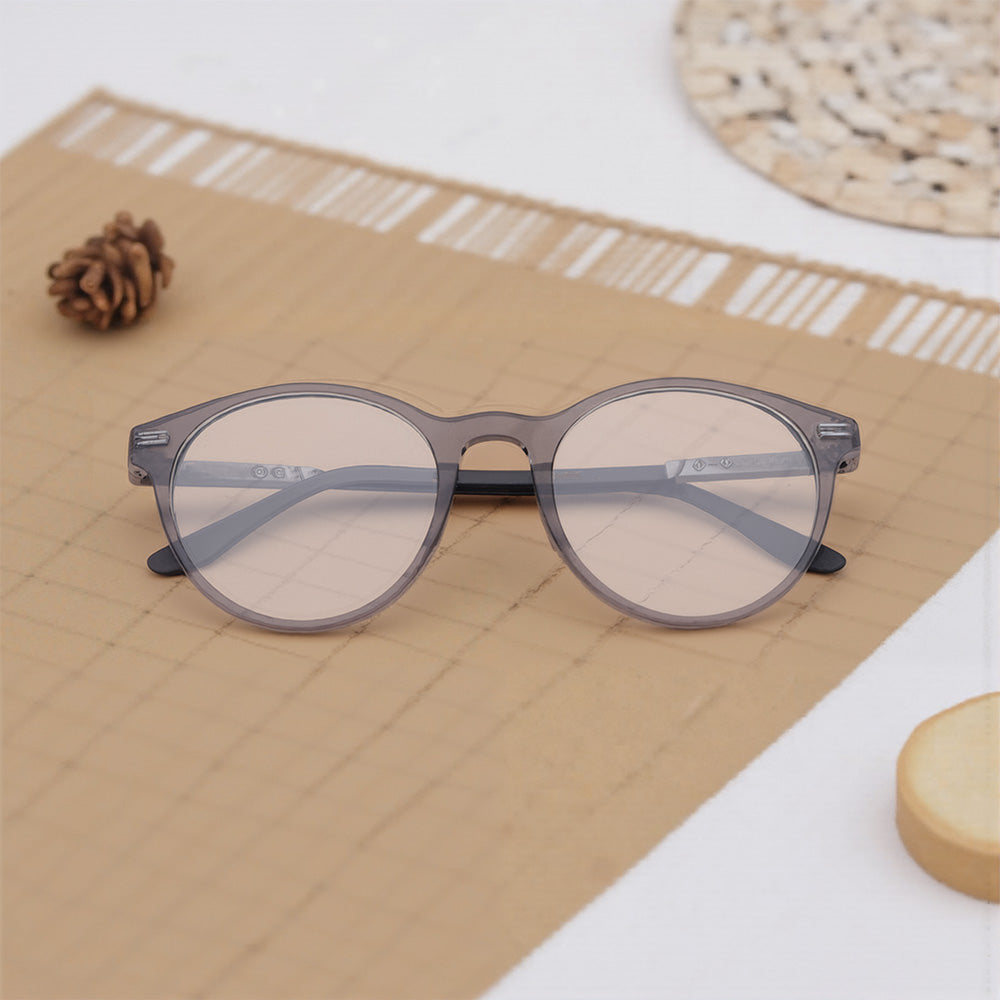 Transparent Round Rimmed Eyeglasses for Men