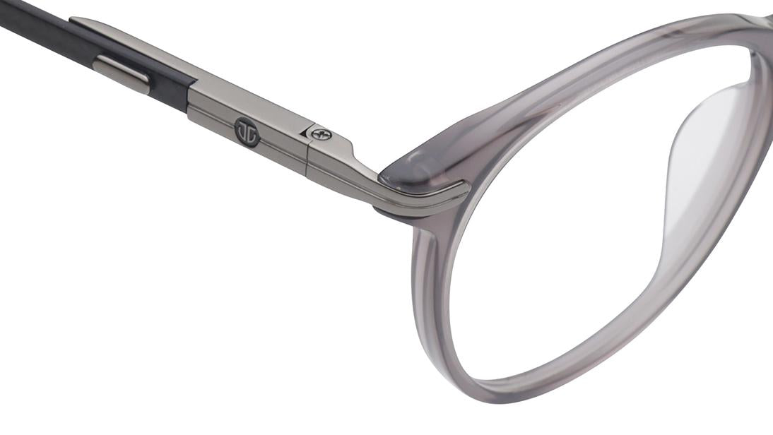 Transparent Round Rimmed Eyeglasses for Men